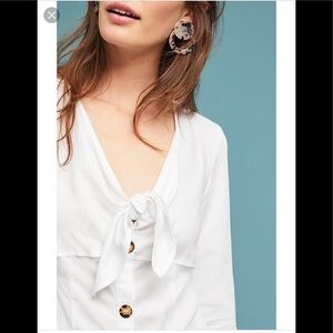 Anthropologie summer linen blouse